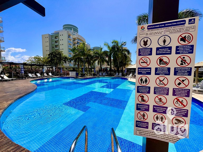 Apto 3 Quartos em Home Club com telas de Proteção