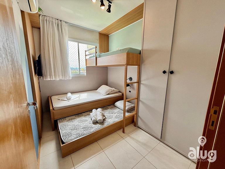 Apto 3 Quartos em Home Club com telas de Proteção