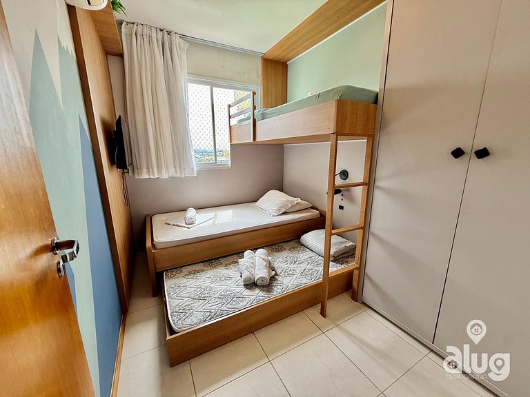 Apto 3 Quartos em Home Club com telas de Proteção